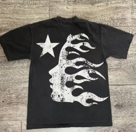 Hell Star - T Shirt - Bigger Than Satan - Black Wash