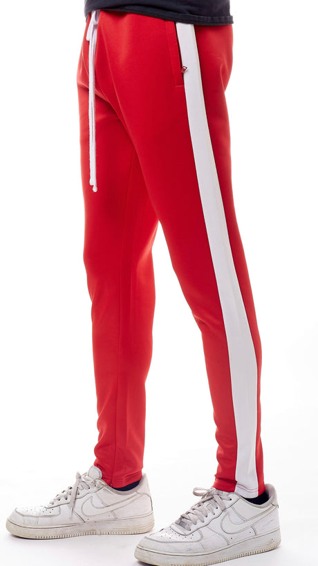 Rebel Minds Red & White Track Pants