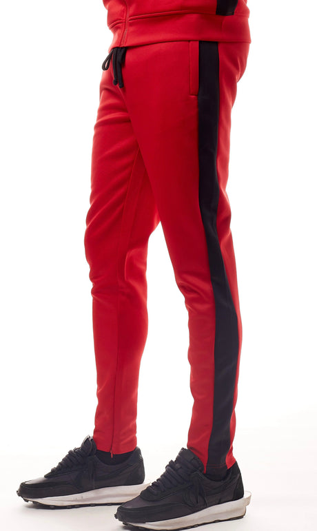 Rebel Minds Red and Black Track Pants