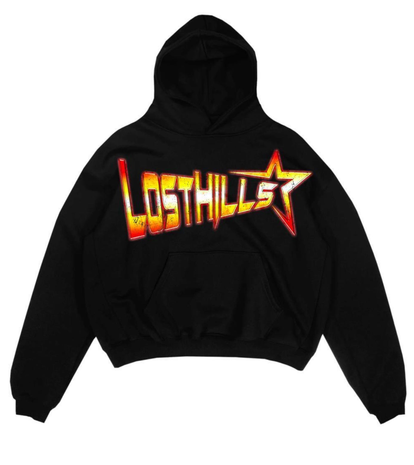 新品S LOSTHILLS HELLSTAR vibes hoodie Lost Hills - Hoodie - Black - Yellow - Orange