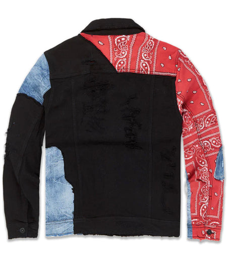 Jordan Craig - Kids   Denim Jacket - Crimson - Blue / Red/ Black