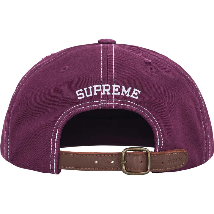 Supreme Distressed Script 6 Panel Hat Multi Colors