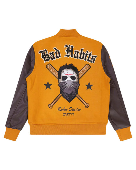 Roku Studio - Varsity Jacket - Bad Habits - Wheat / Brown