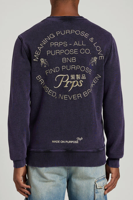 PRPS - Sweater- Finish Crew Neck - Purple