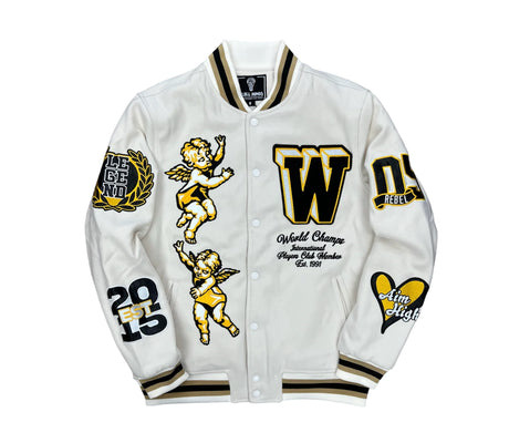 Rebel Minds - Varsity Jacket - Angel Melton - Cream