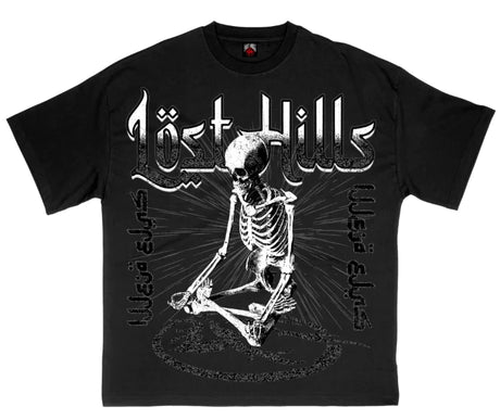 Lost Hills - T Shirt - Skeleton Black - White