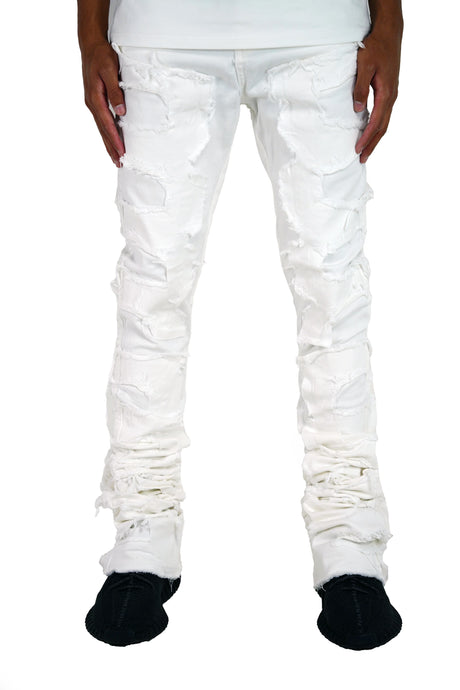 Focus - Jeans - Super Stacked - White