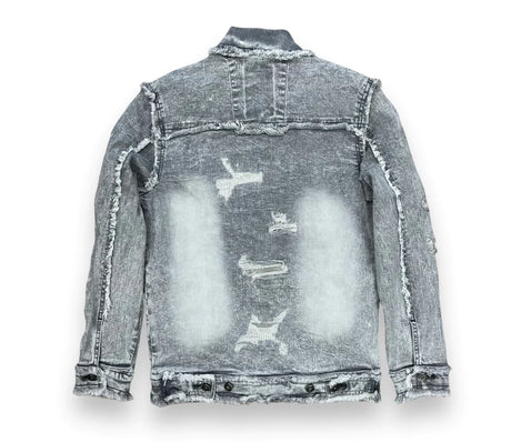 Focus - Denim Jacket - Heavy Distressed - Grey