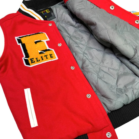 Elite - Kids Varsity Jacket - Red