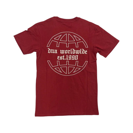 DNA - T Shirt - DNA Worldwide - Burgundy / Tan