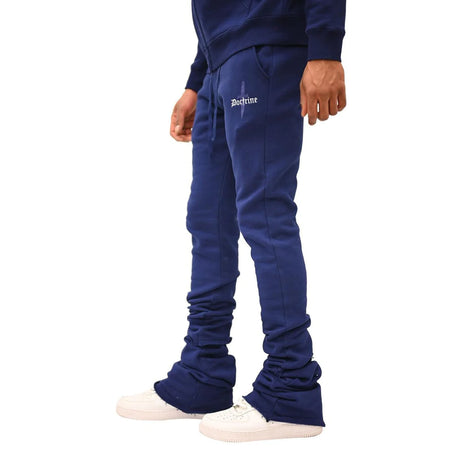 Doctrine - Stacked Sweat Pants - Navy