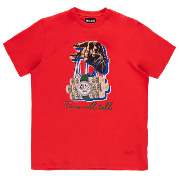 Makobi - T Shirt - Time Will Tell - Red