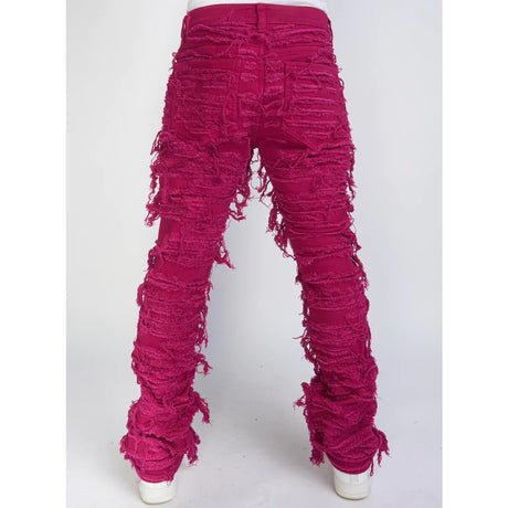 Politics - Stacked Pants - Thrashed - Rose Red