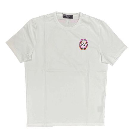 ROBERTO VINO MILANO - T-Shirt - Silicon Multi - White / Pink