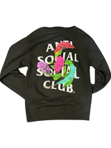 Anti Social - Hoodie - Flowers Black