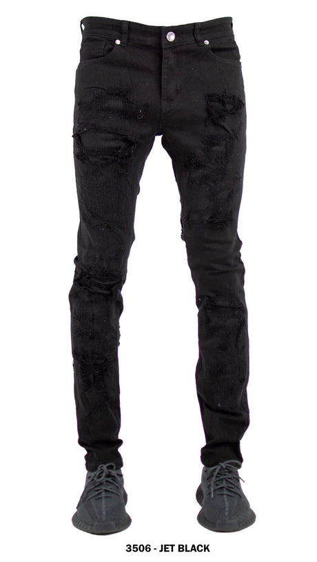 Focus Rip N Repair - Jet Black Jeans