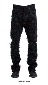 Focus - Slim Fit Stacked Jeans - Patch Work Multi Colors