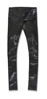 JORDAN CRAIG LEATHER SKINNY PANTS - BLACK