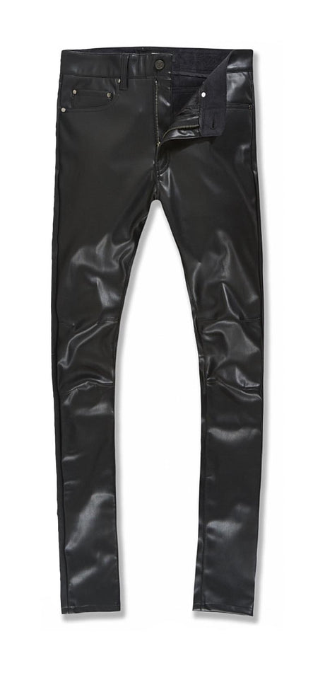JORDAN CRAIG LEATHER SKINNY PANTS - BLACK