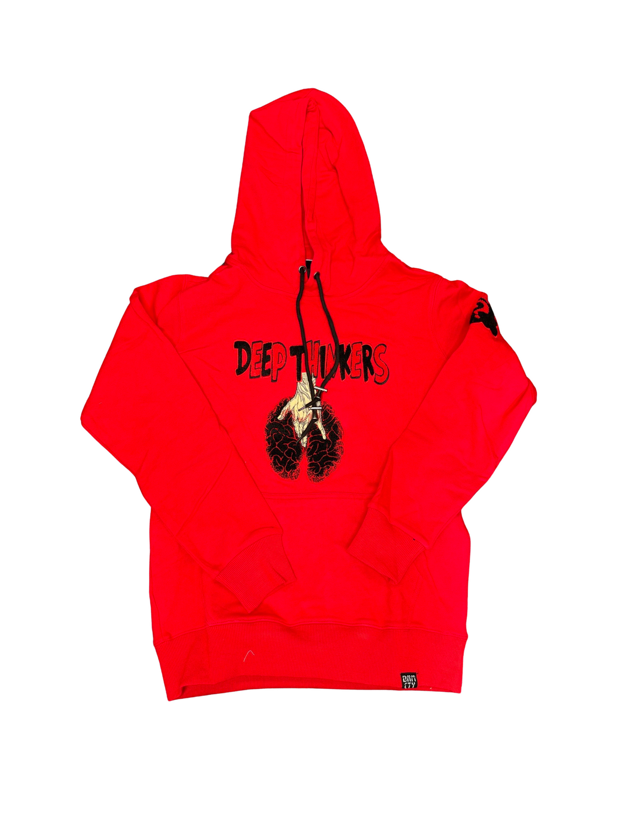 Denim City - Hoodie- Deep Thinker - Red