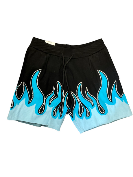 Rebel Minds Flame Sweater Shorts - Front View