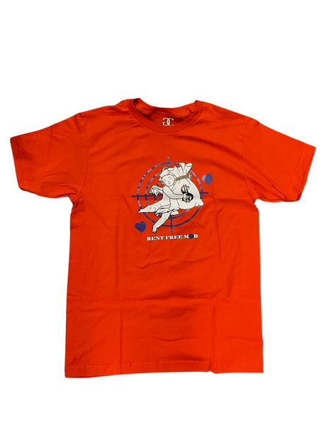 Game Changer - T Shirt - Rent Free Mob - Orange / Royal