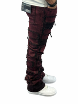 Rebel Minds - Super Stacked Jeans - Burgundy