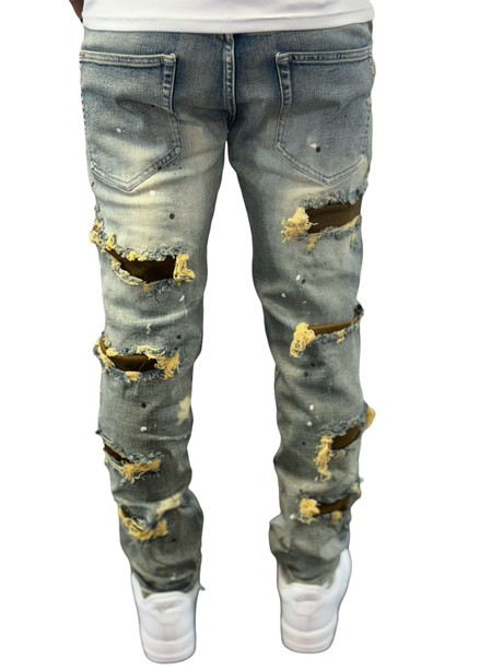 Denim City - Jeans - Brown Ripped -Vintage