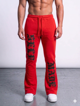 Focus Self Made Rhinestone Stacked Sweatpants Multi Colors