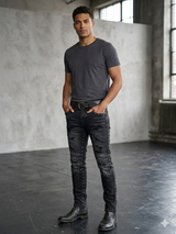 Focus Studded Slim Fit Jeans Multi Colors