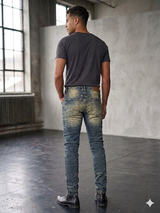 Focus Studded Slim Fit Jeans Multi Colors