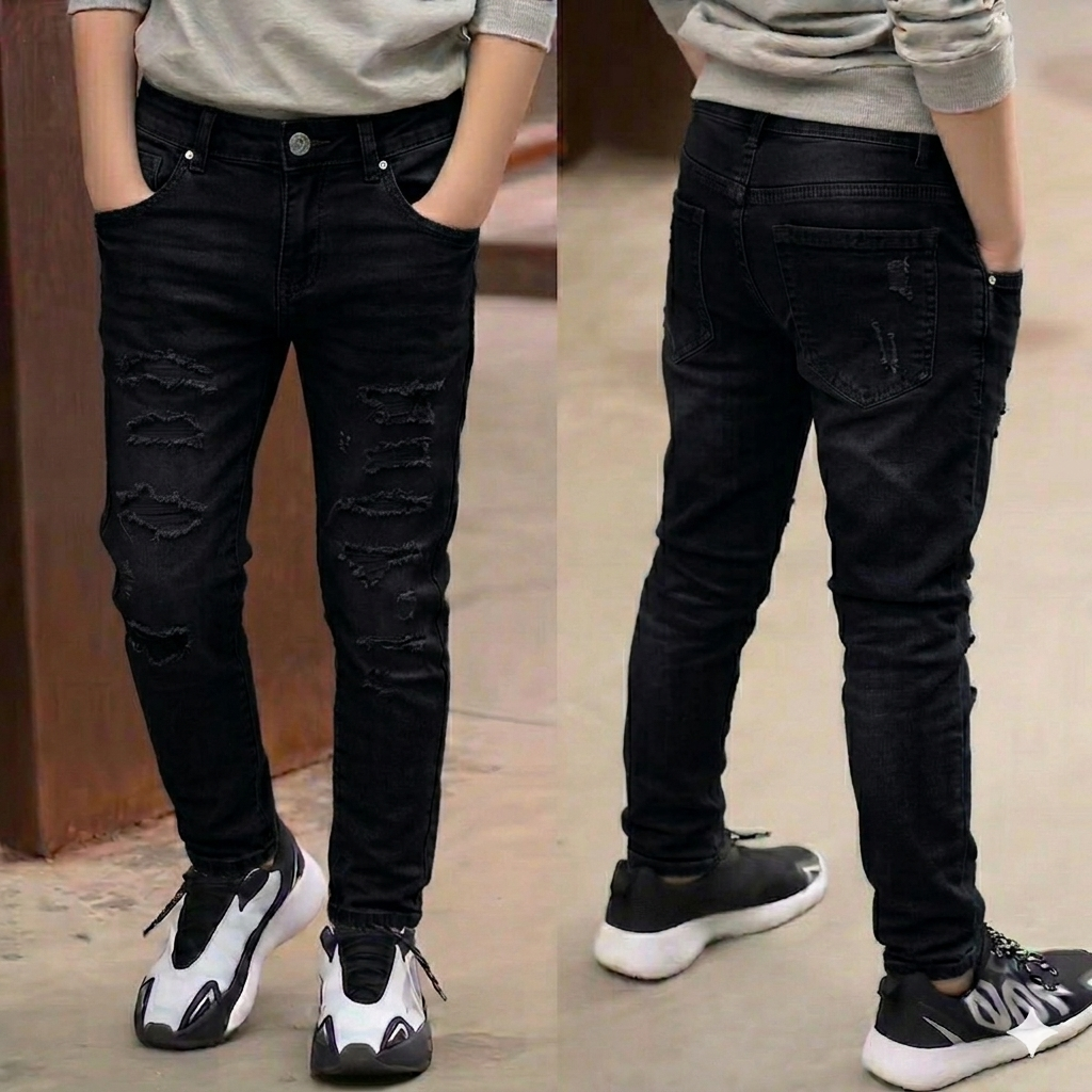 Focus Kids Rip & Repair Slim Fit Jeans Multi Colors