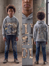 Focus Kids Lost Soul Garment Dye Rhinestones Cropped Hoodie Multi Colors
