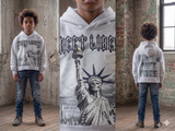Focus Kids Street Liberty Rhinestones Cropped Hoodie Multi Colors