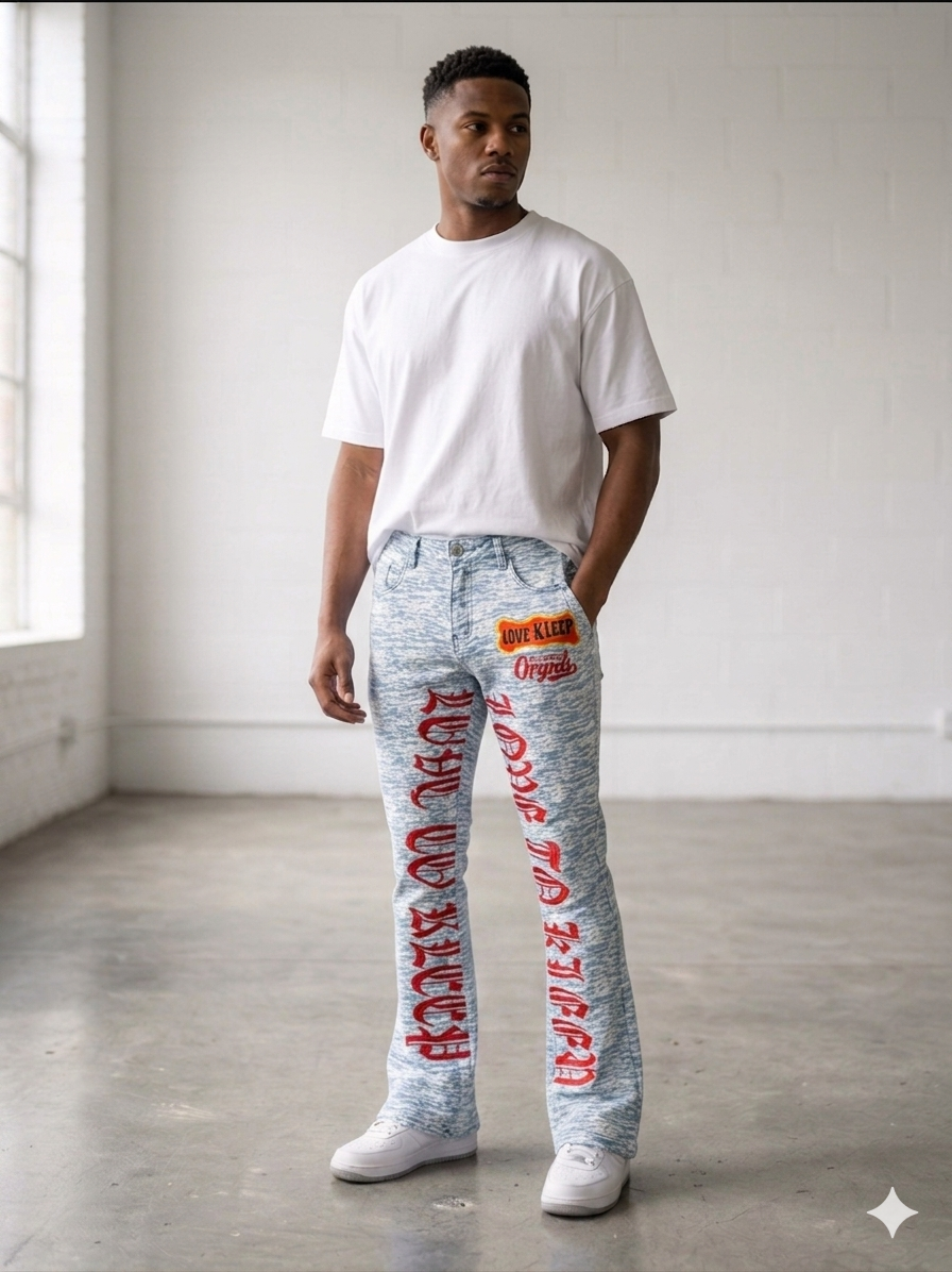 Kleep- Denim Stacked - Ryan - LT Blue