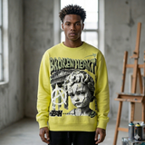 Forty Broken Heart Crewneck Fleece Sweatshirt Multi Colors