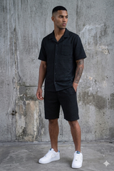 REBEL MINDS RS LION EMBOSSED SHORT SET