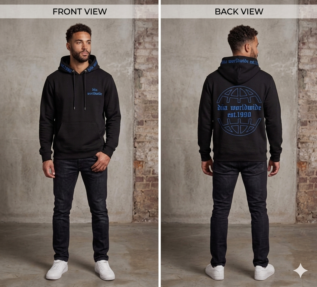 DNA World Wild Hoodie - Black / Royal