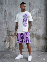 REBEL MINDS PEACE OF MIND SWEATER SHORT SET MULTI COLORS