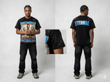 Focus Rhinestone Belief Loose Fit Heavy Weight T-Shirt Multi Colors