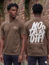 DLD No Days Off Puff Print Oversized T-Shirt Multi Colors