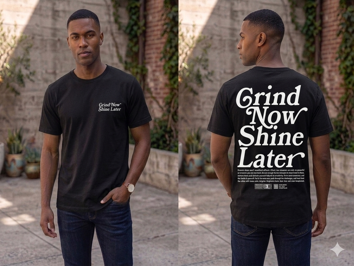DLD Grind Now Shine Later Puff Oversized T-Shirt Multi Colors