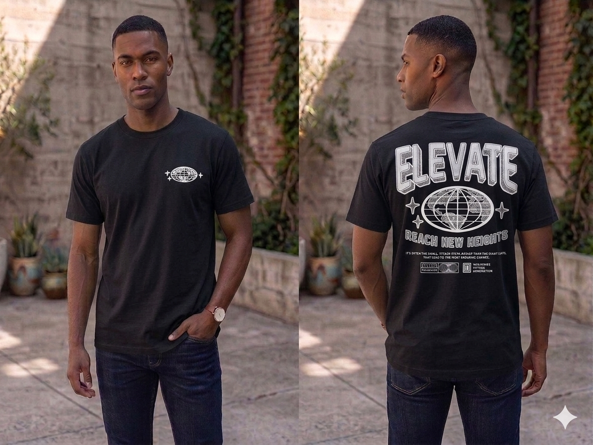 DLD Elevate Puff Oversized T-Shirt Multi Colors