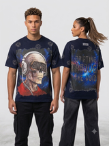 Focus Rhinestone Sinner Loose Fit Heavy Weight T-Shirt Multi Colors