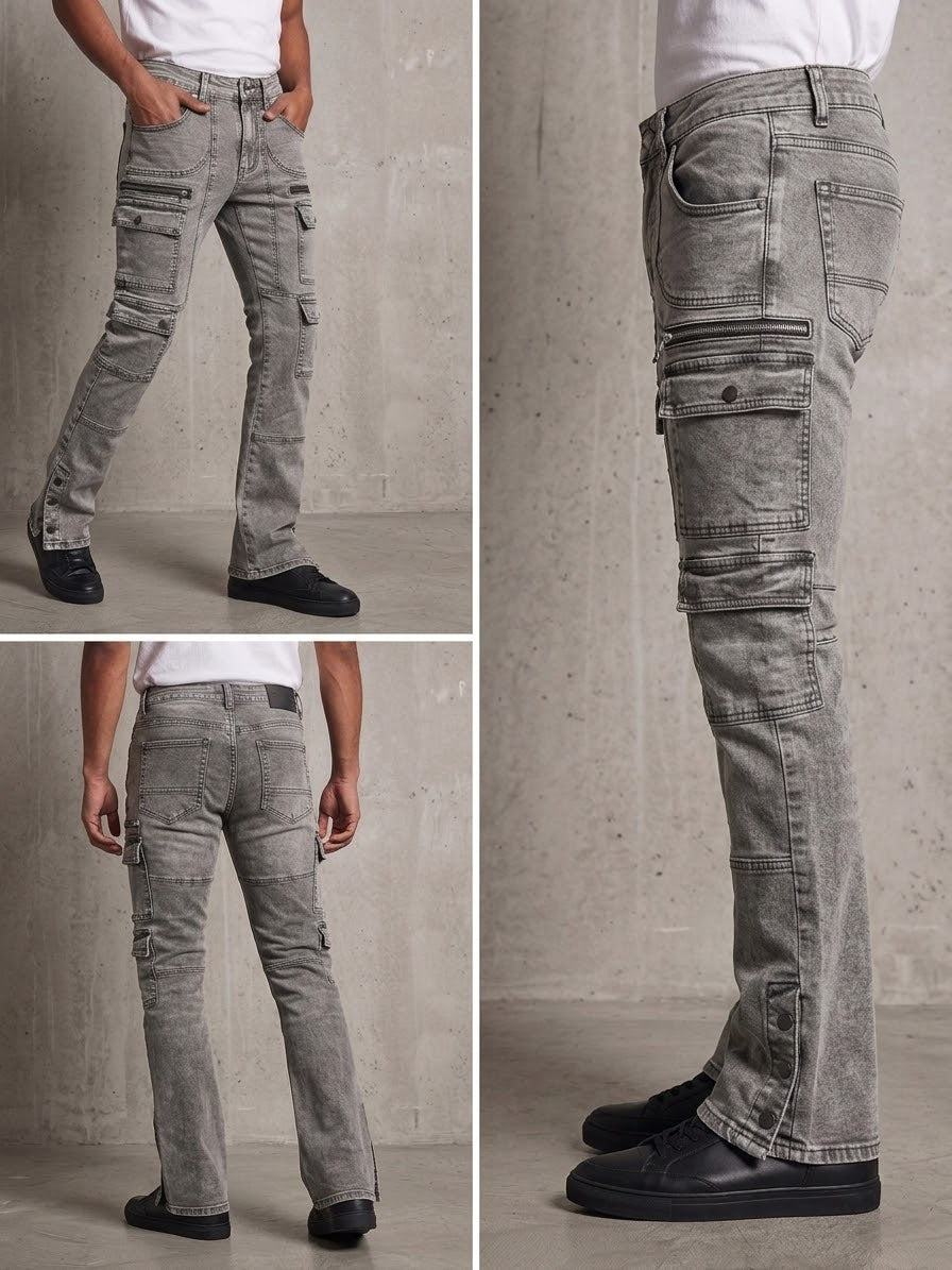 Pj Mark Stone Wash Cargo Pants Multi Colors