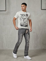 Denim City Rip N Repair Stacked Jeans Multi Colors