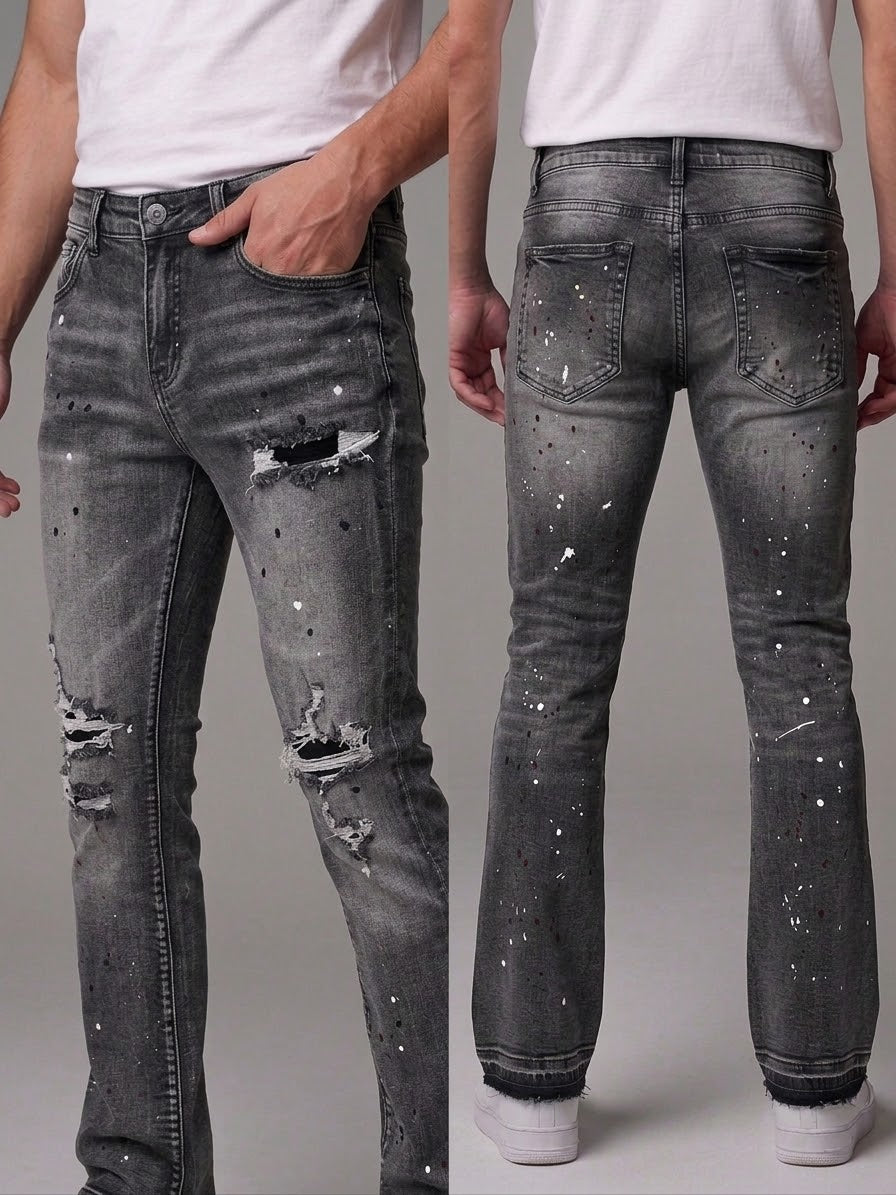 Denim City Rip N Repair Stacked Jeans