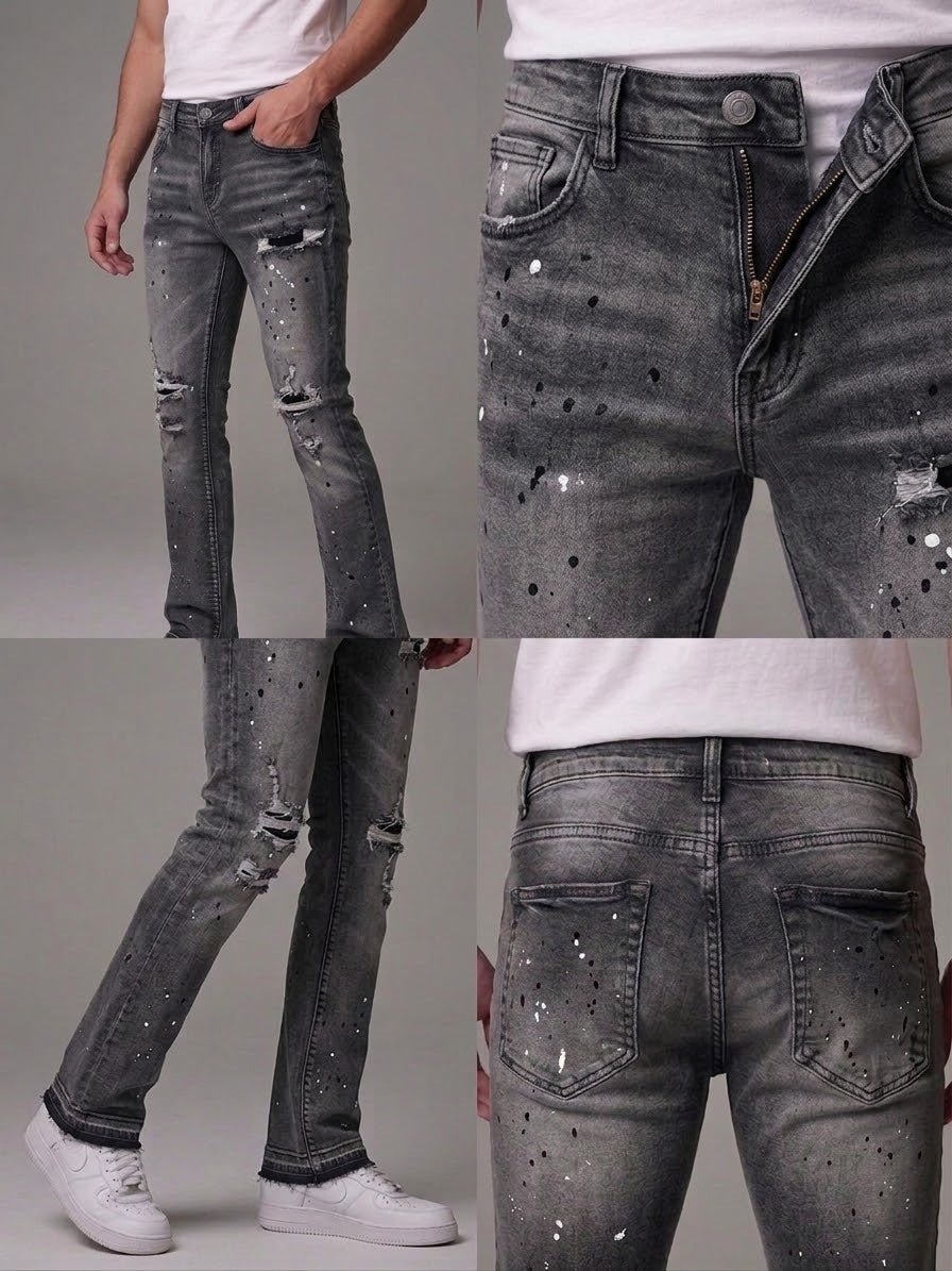 Denim City Rip N Repair Stacked Jeans