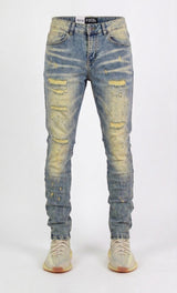 Focus Slim Fit Rip & Repair Jeans Multi Colors