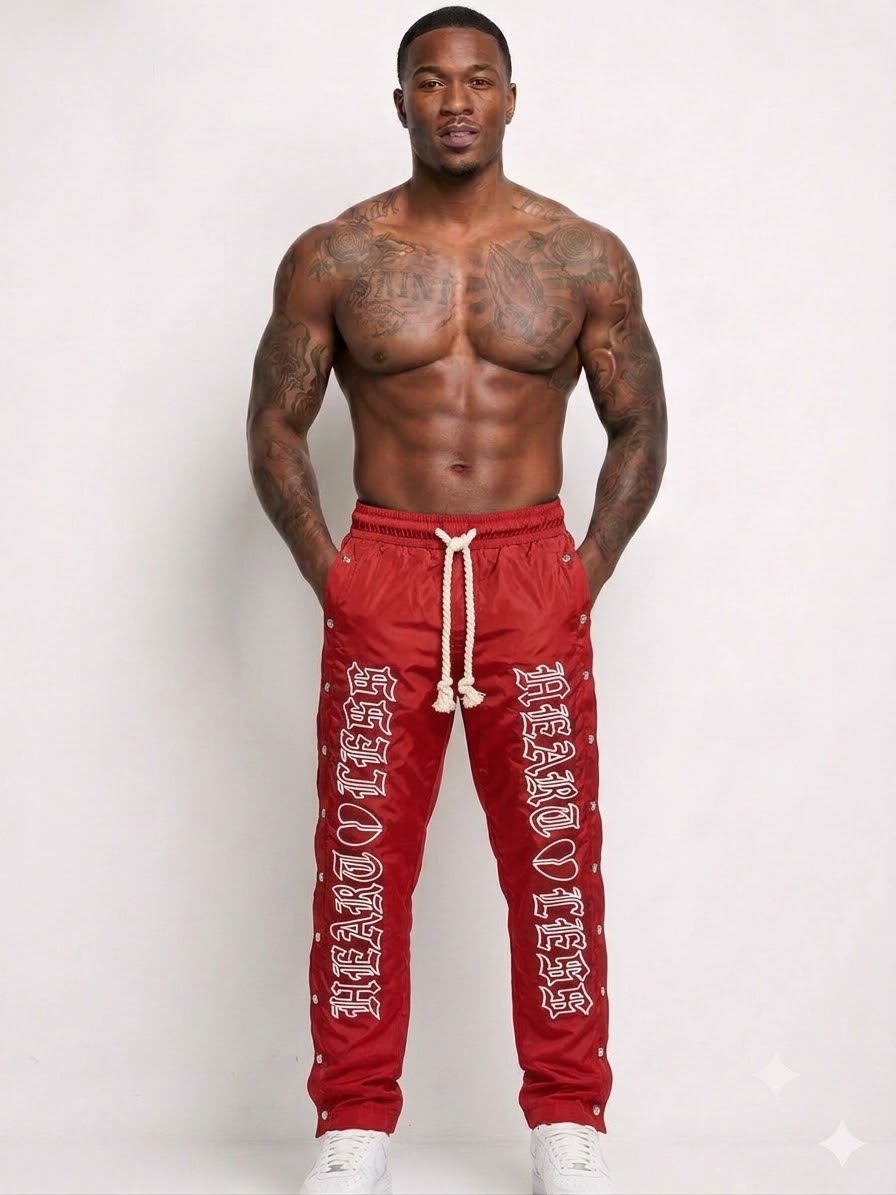Focus Heartless Nylon Track Pants Multi Colors